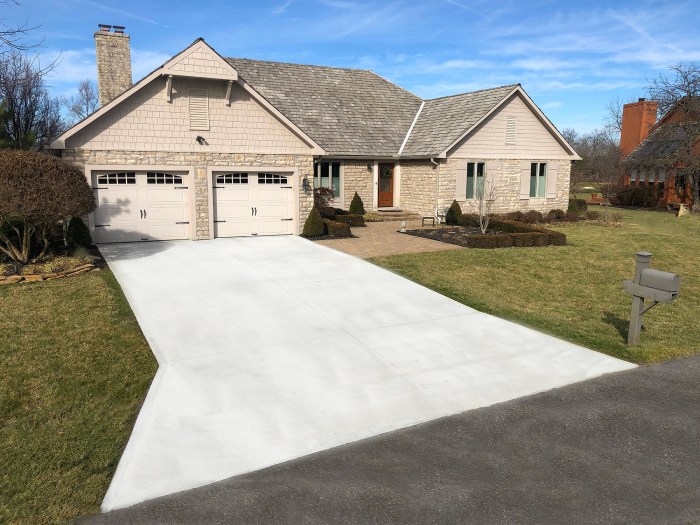 Concrete driveway