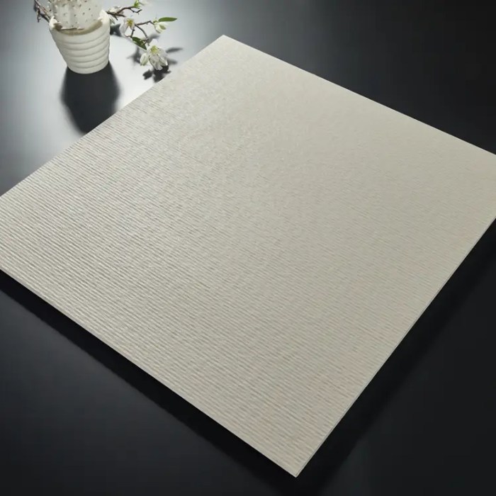 Porcelain tile flooring